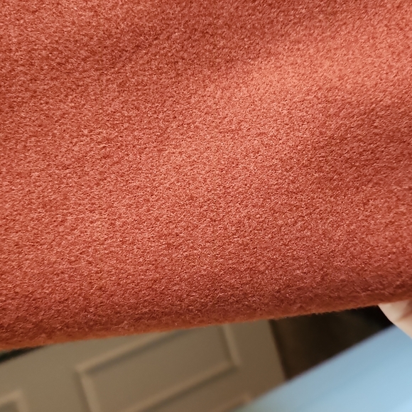 Topshop Carly Rust Orange brown coat petite 2 - Picture 7 of 10